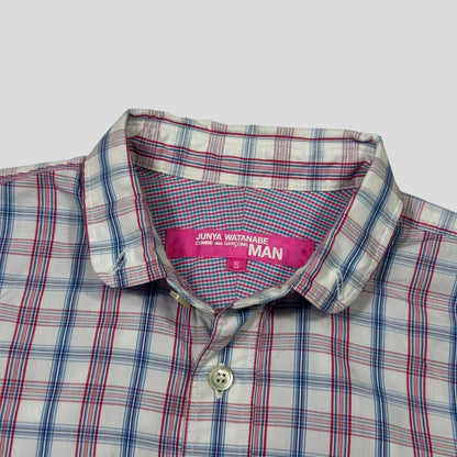 Junya Watanabe Womens 2012 Checkered Plaid Short Sleeve Shirt - S | Default Title, Multicoloured
