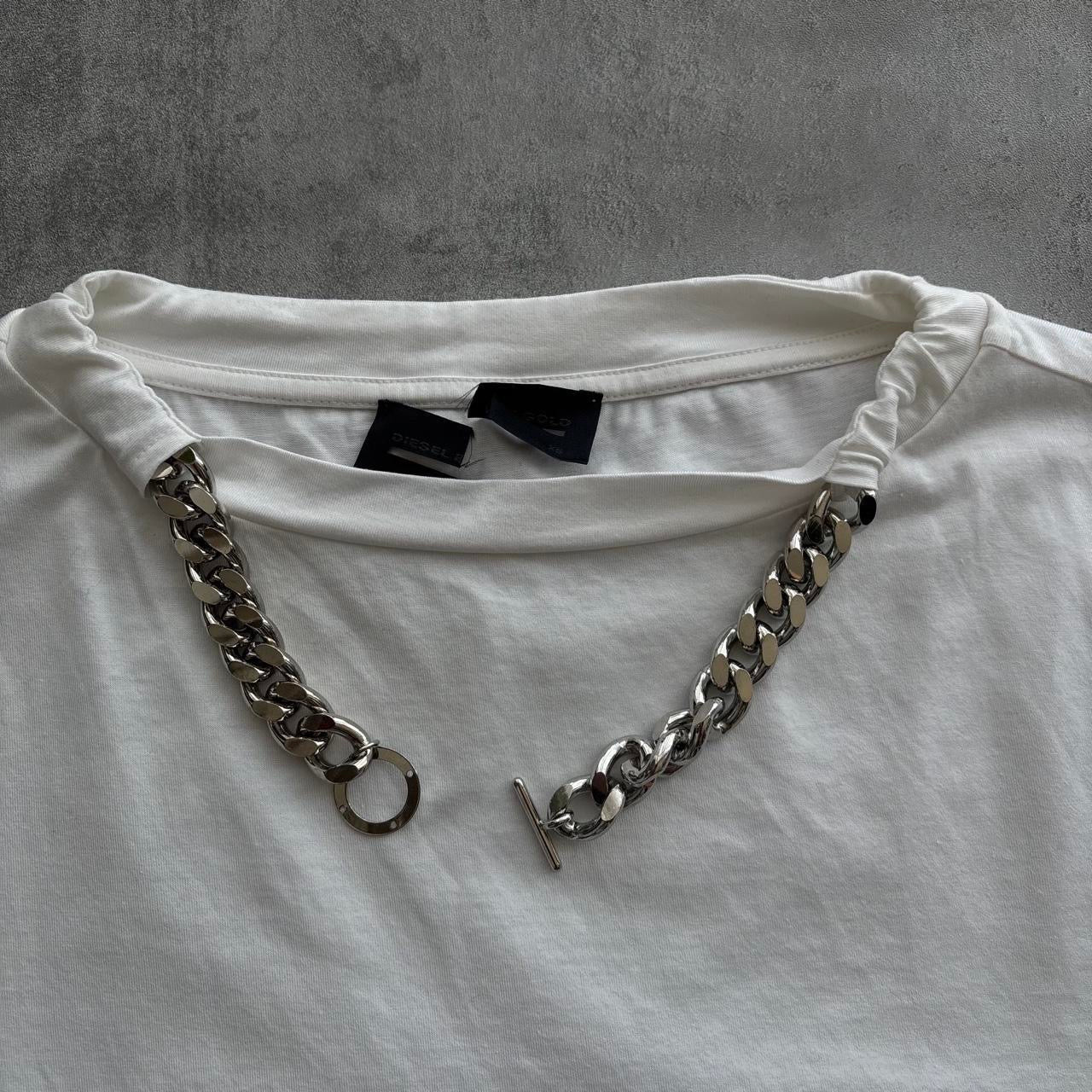 DIESEL DISTRESSED CHAIN TOP | O/S, Black