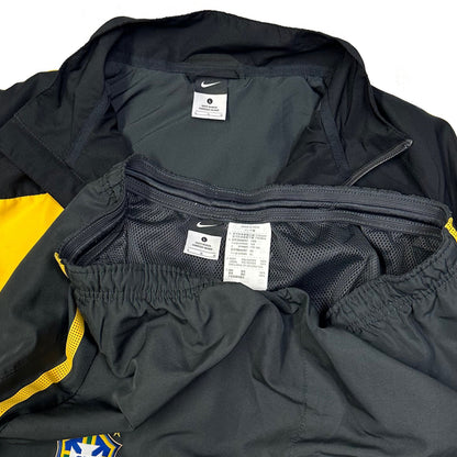 Nike Brazil 2010/11 Tracksuit In Black, Yellow & Grey ( L )