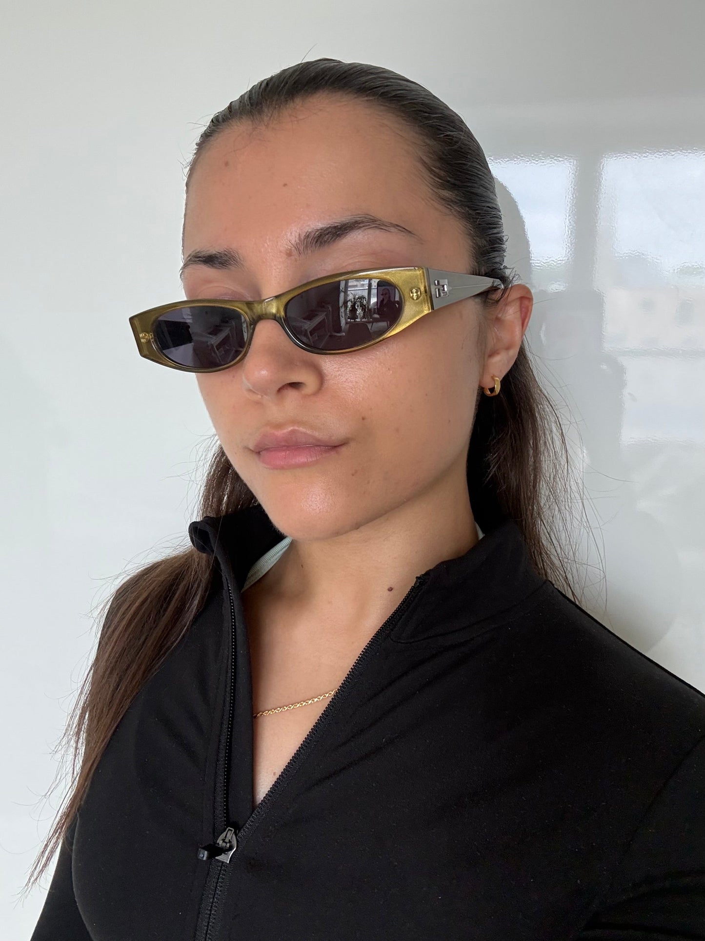 2000s Gucci Green Framed Sunglasses | O/S, Multicoloured