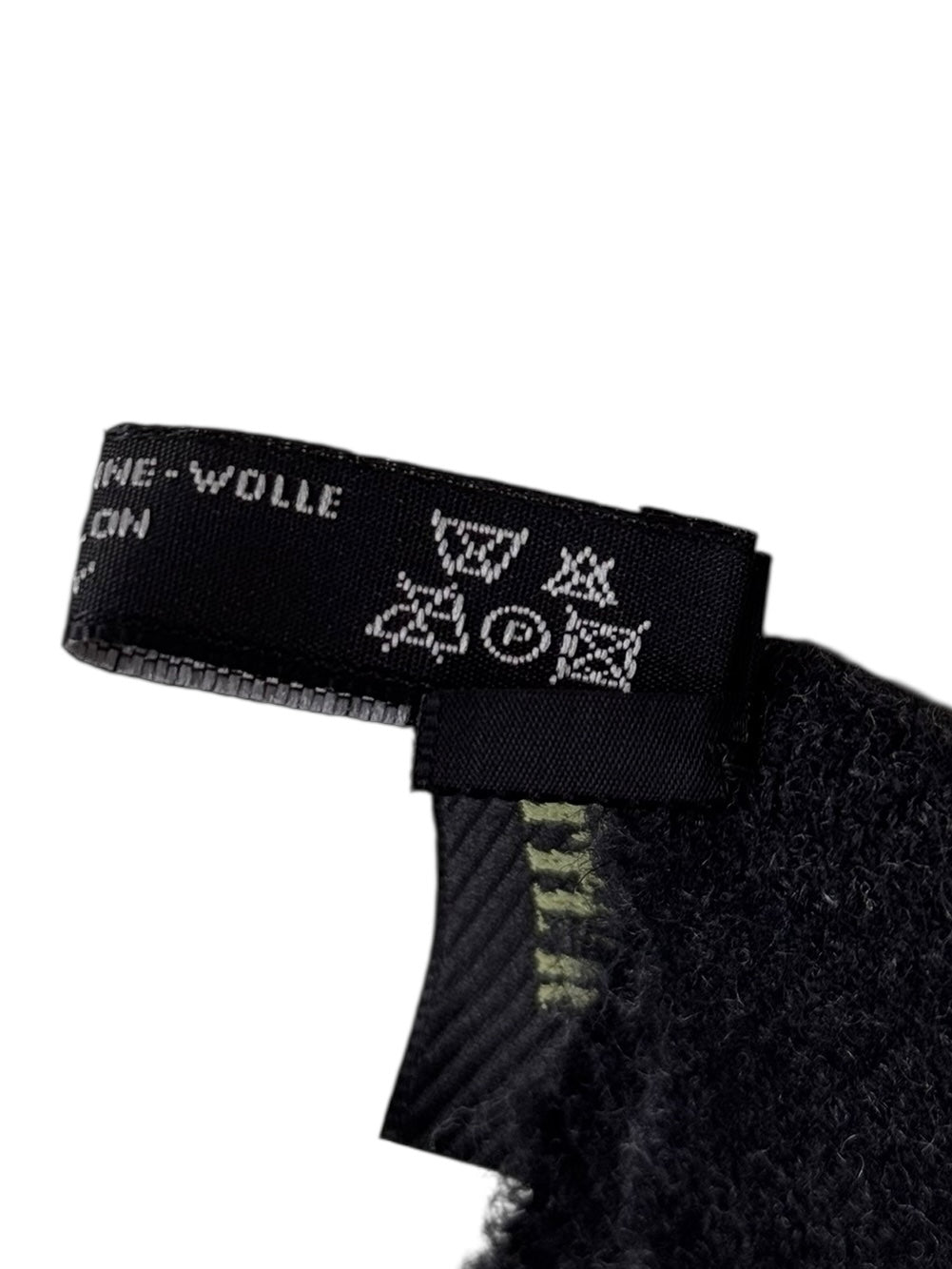 Jean Paul Gaultier leather wool scarf | O/S, Black