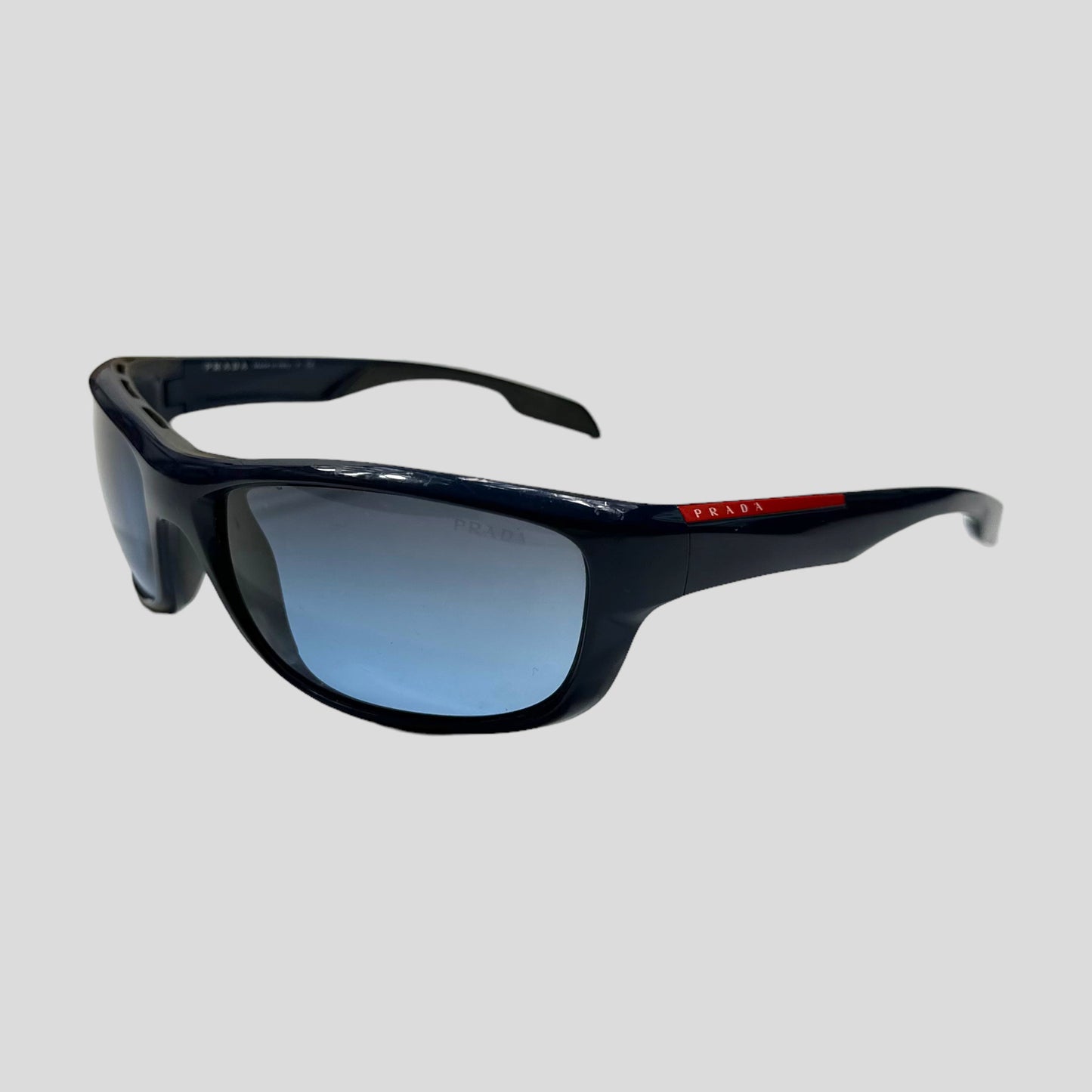 Prada Sport Wraparound Blue Sunglasses