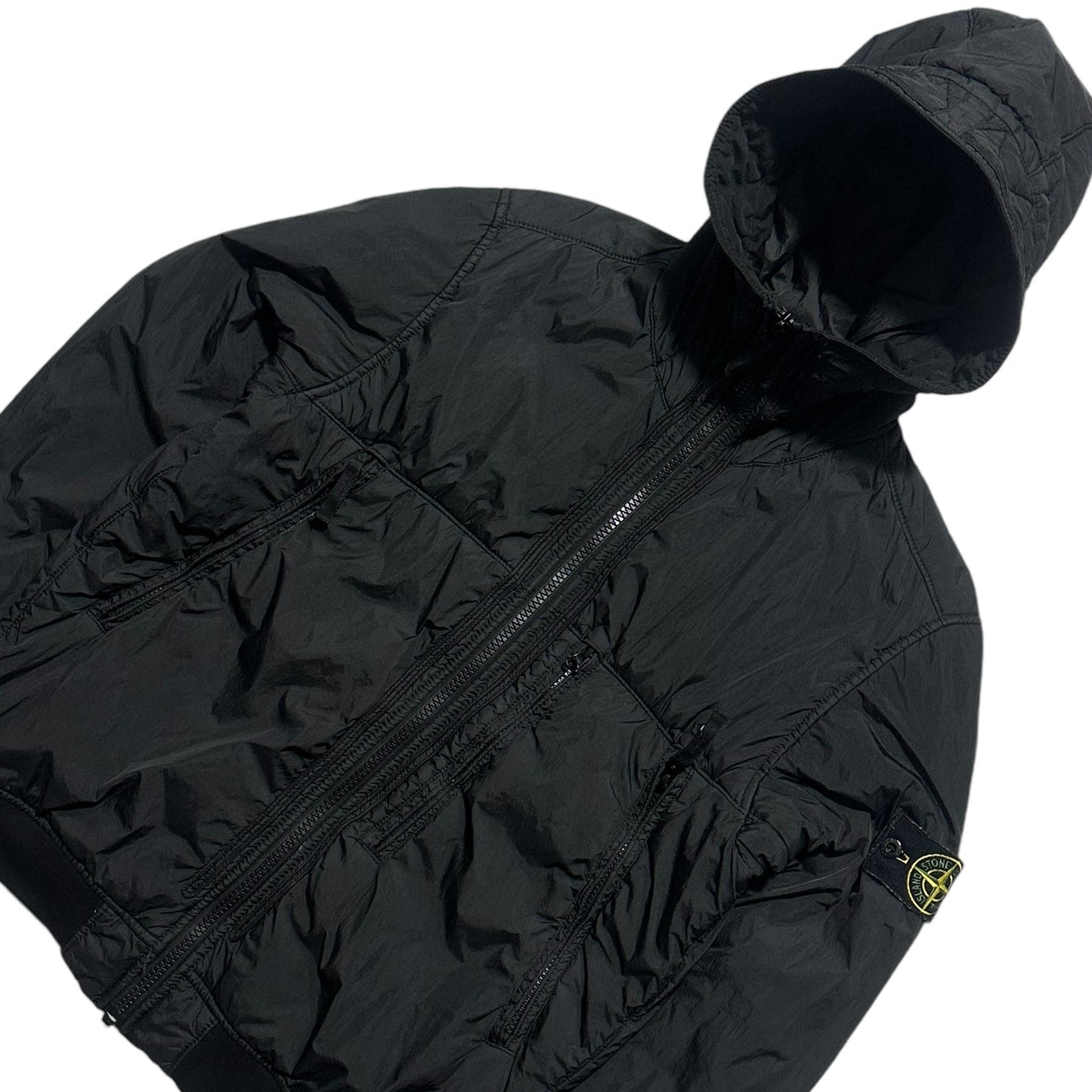 Stone Island Garment Dyed Crinkle Reps NY Zip Up Jacket