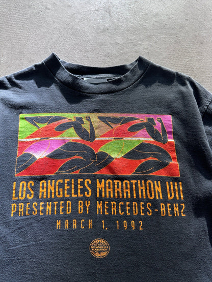 1992 Los Angeles Marathon Mercedes-Benz T-Shirt - M | Medium, Red