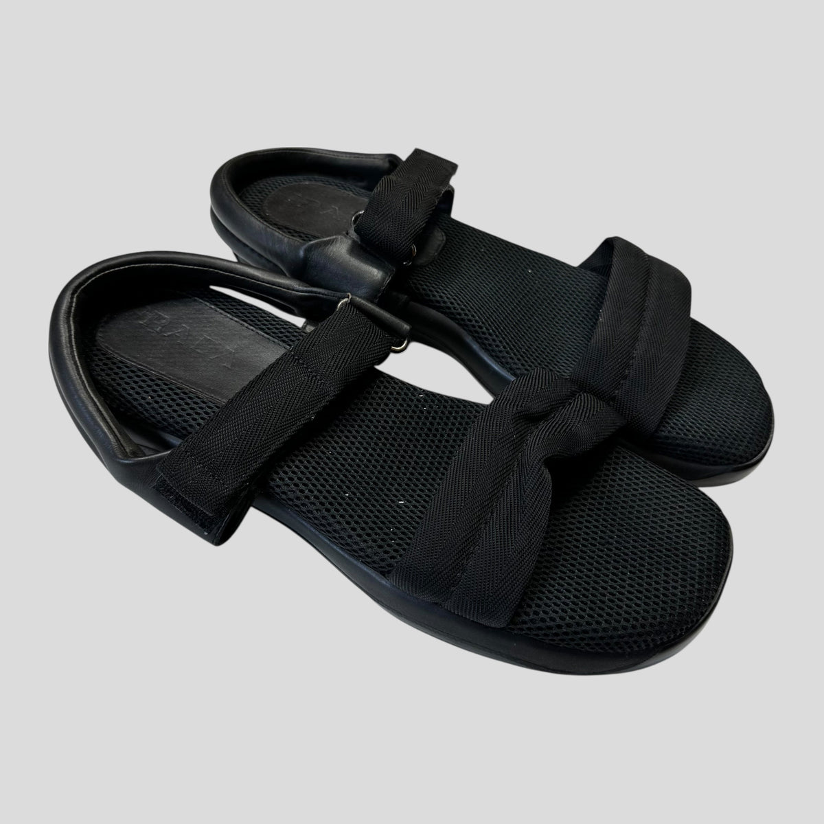Prada Sport SS99 Mesh + Leather Vibram Sandals - UK9-10 | O/S, Black