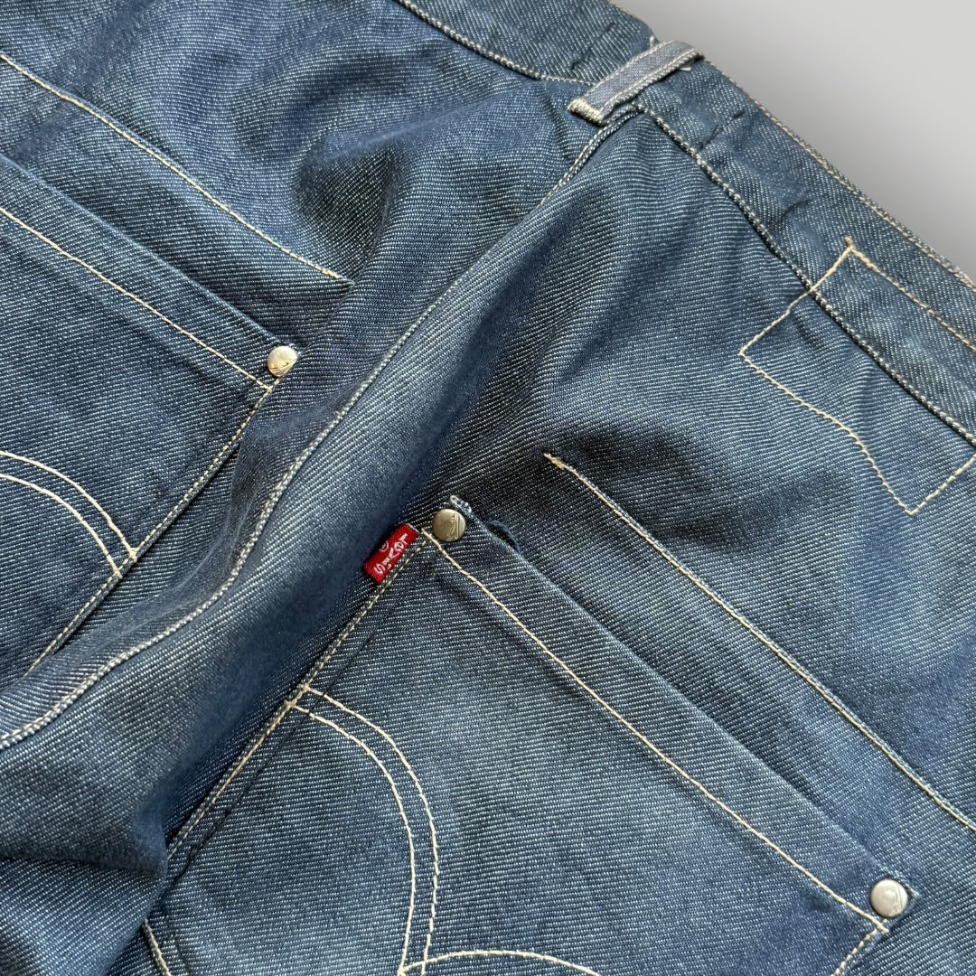 90s Levi's Engineered Jeans Twisted Denim Bootcut Jeans 31x32" | O/S, Red