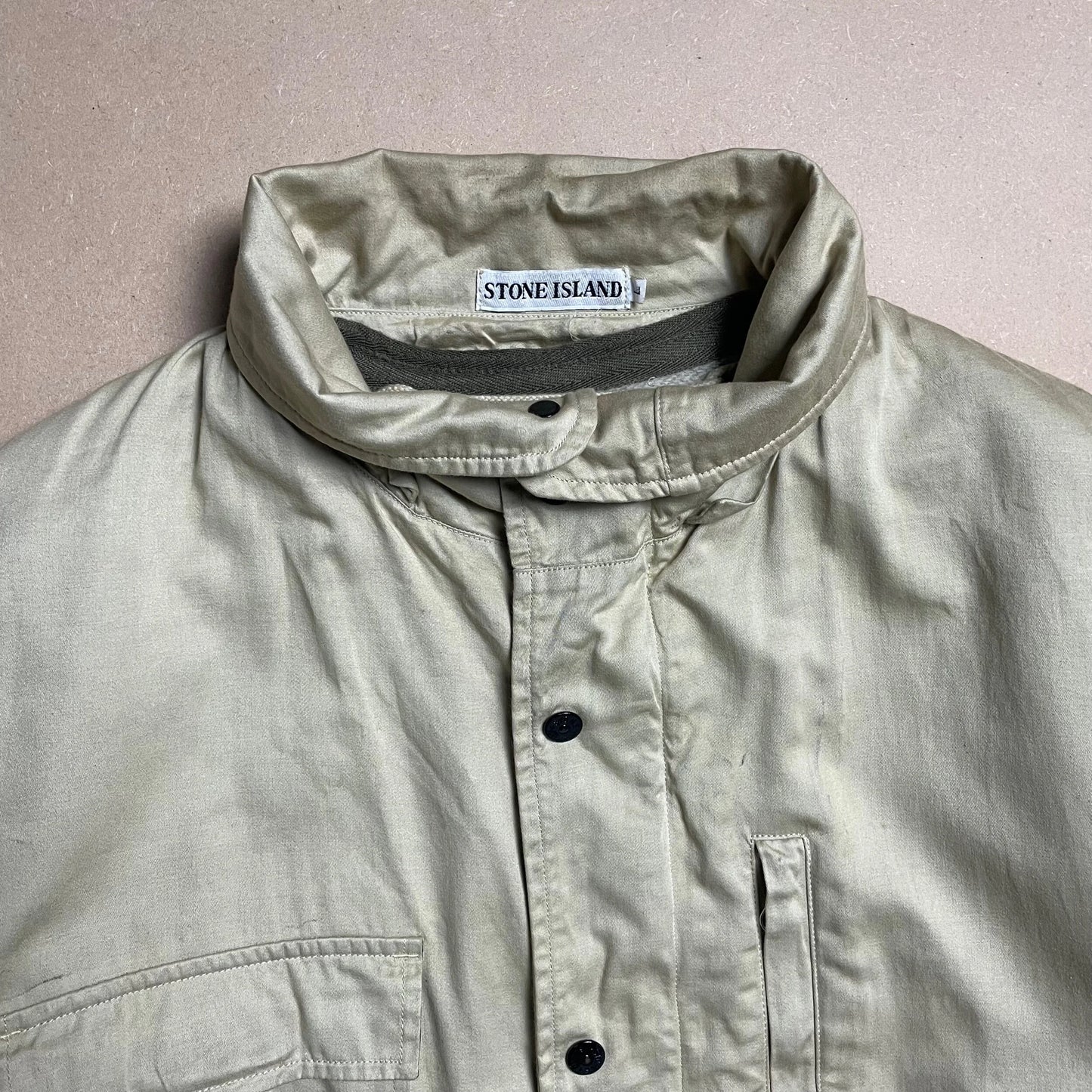 A/W 1993 Sand Gold Raso Gommato Multi Pocket Field Jacket