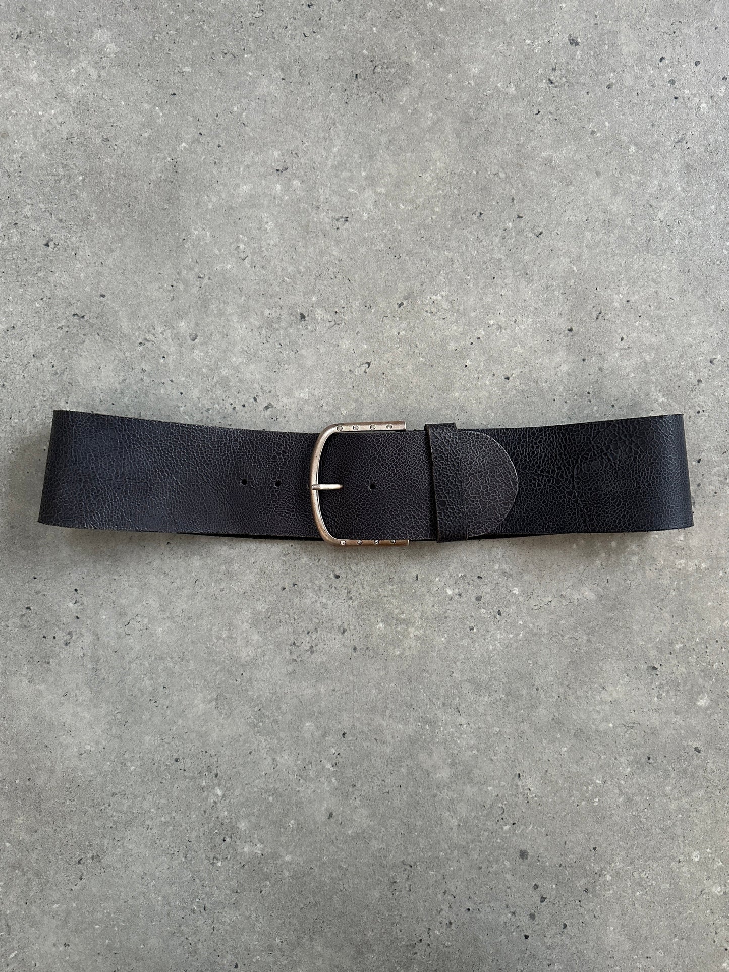 Italian Vintage 1990s Chunky Leather Belt - W33-37