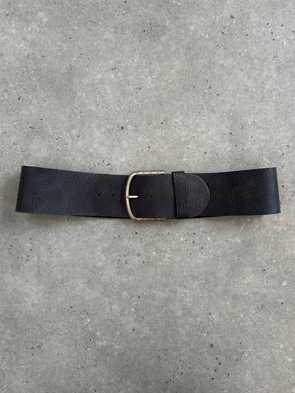 Italian Vintage 1990s Chunky Leather Belt - W33-37