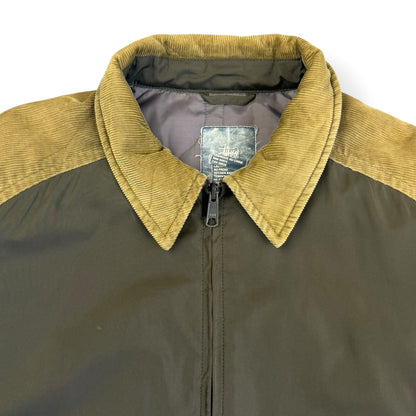 2000's Stussy Corduroy/Nylon Panelled Jacket (M) | Medium, Green