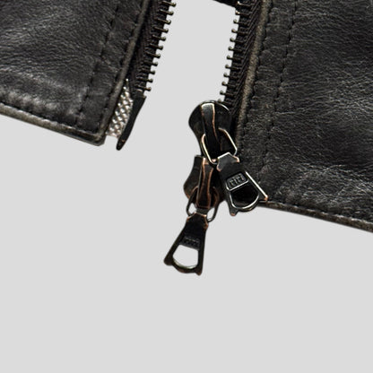 Neil Barrett 00’s Multipocket Buckle Lambs Leather Moto Jacket - L | Default Title, Multicoloured
