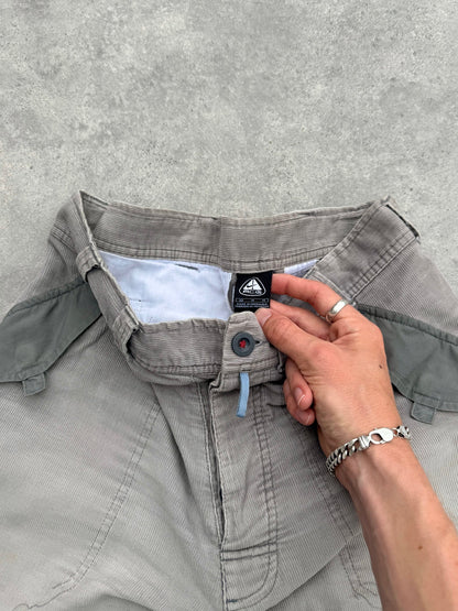 nike acg 2000s technical corduroy cargo trousers (m) | Default Title, Grey