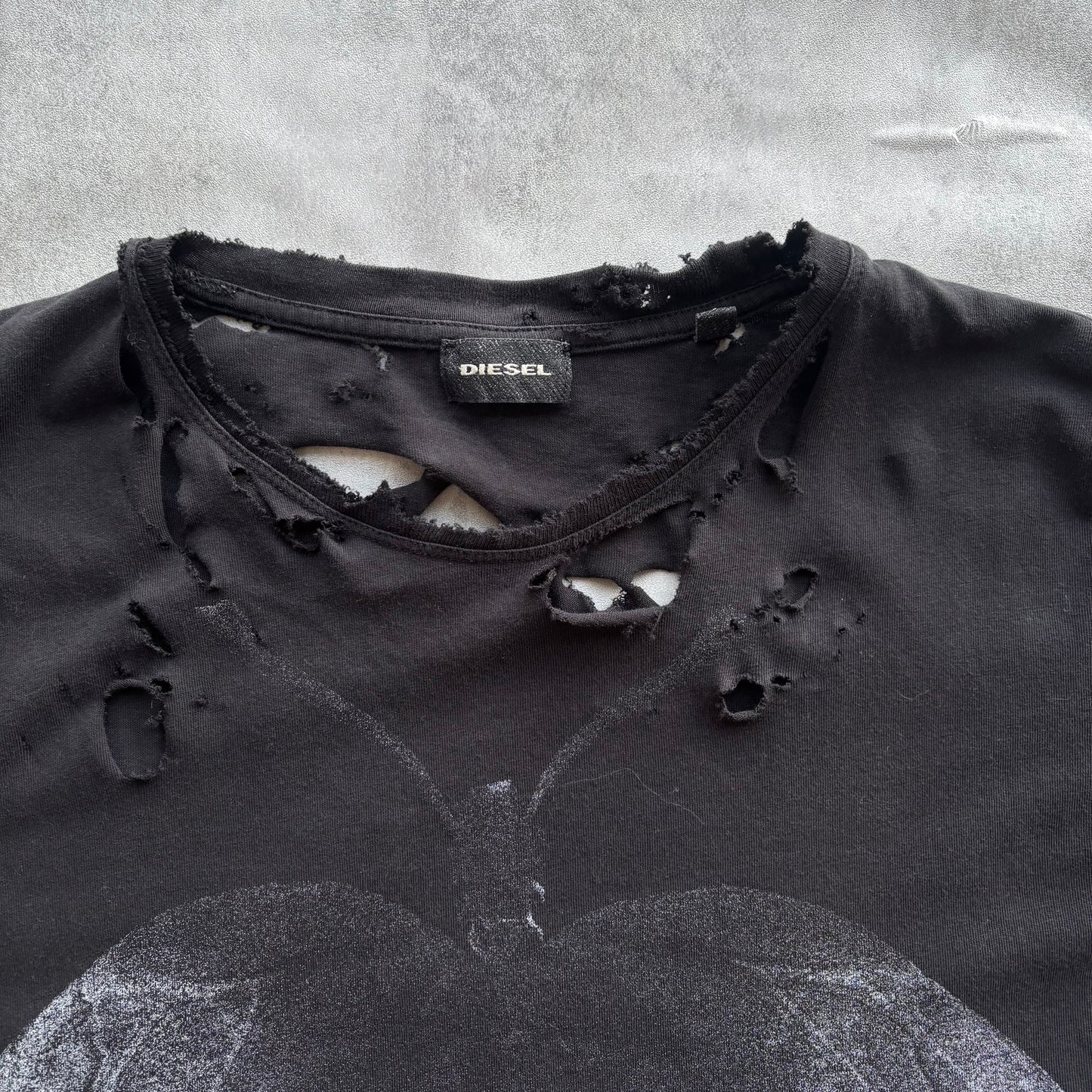 DIESEL DISTRESSED T-SHIRT | O/S, Red