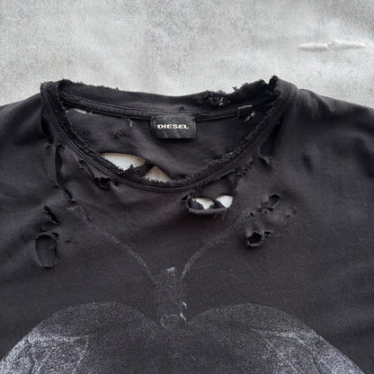 DIESEL DISTRESSED T-SHIRT | O/S, Red