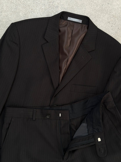 Vintage Pinstripe Single Breasted Suit - 44R/W34