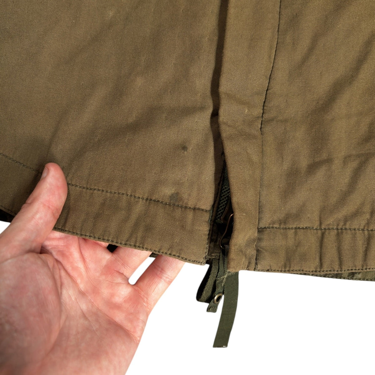 Maharishi 00's Dual Zip Military Cotton Jacket L | Large, Brown