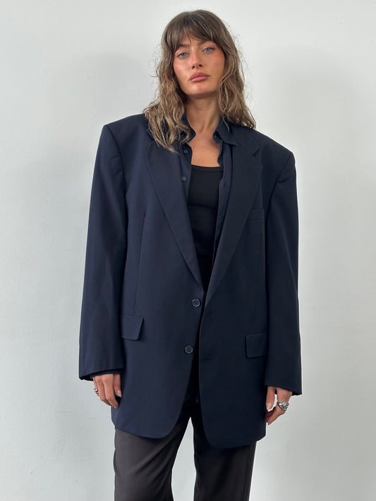 Christian Dior Monsieur 1980s Pure Wool Single Breasted Blazer - 48L/XXL