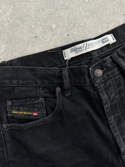 Diesel High Waisted Straight Leg Denim Jeans - W32