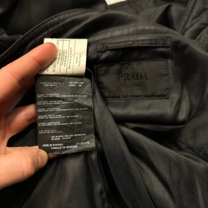 Prada Milano 2009 Inside-out Soft Polyester Moto Bomber Jacket - IT50 (M) | Default Title, Black