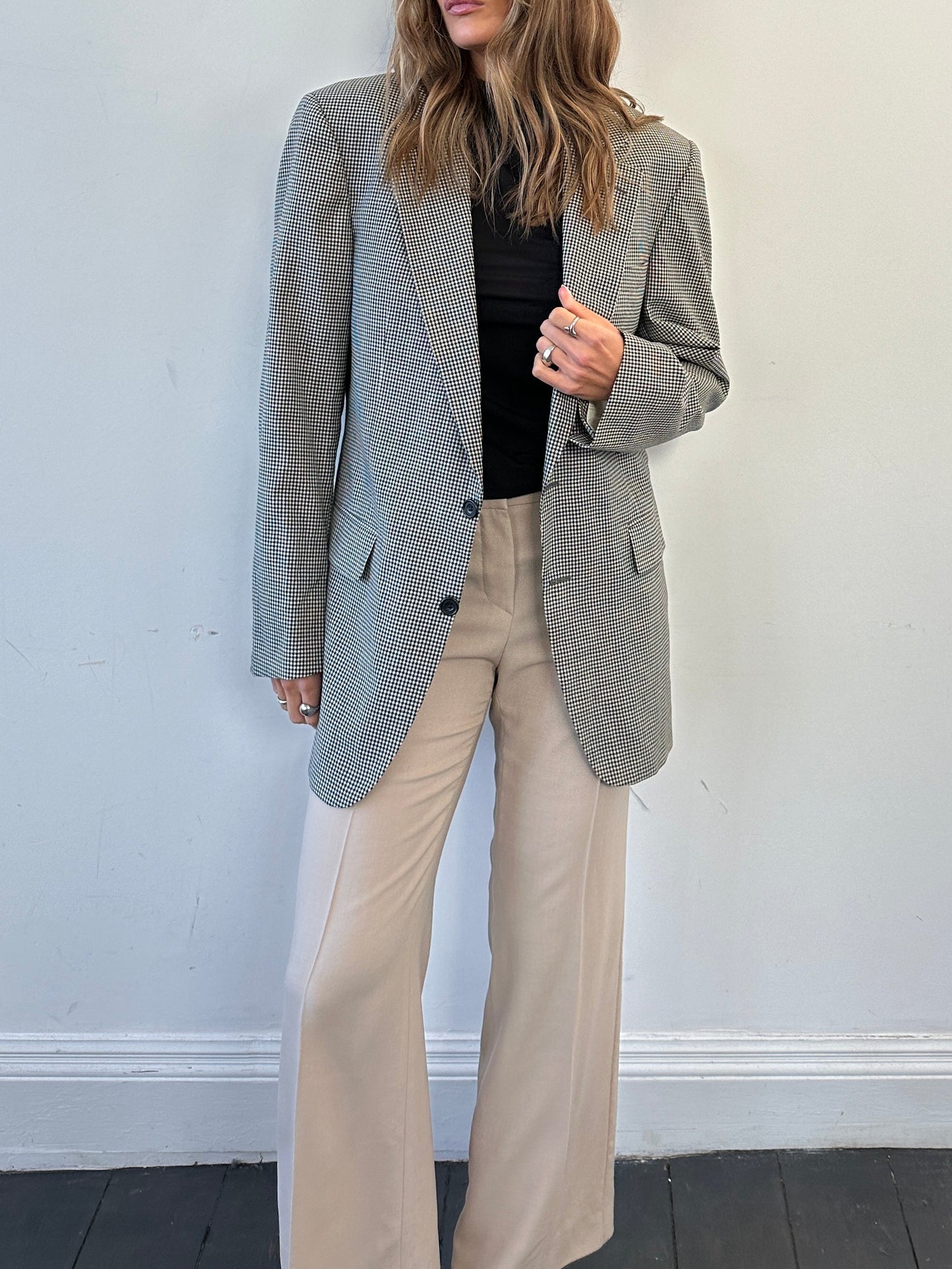 Emporio Armani Wool Mid Waisted Pleated Trousers - W30