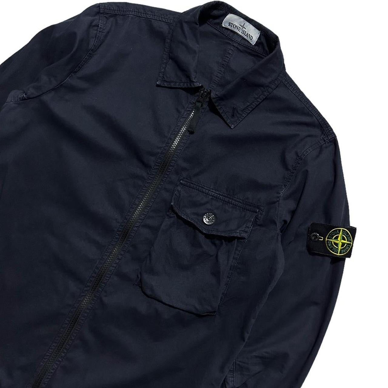 Stone Island Navy Side Pocket Overshirt