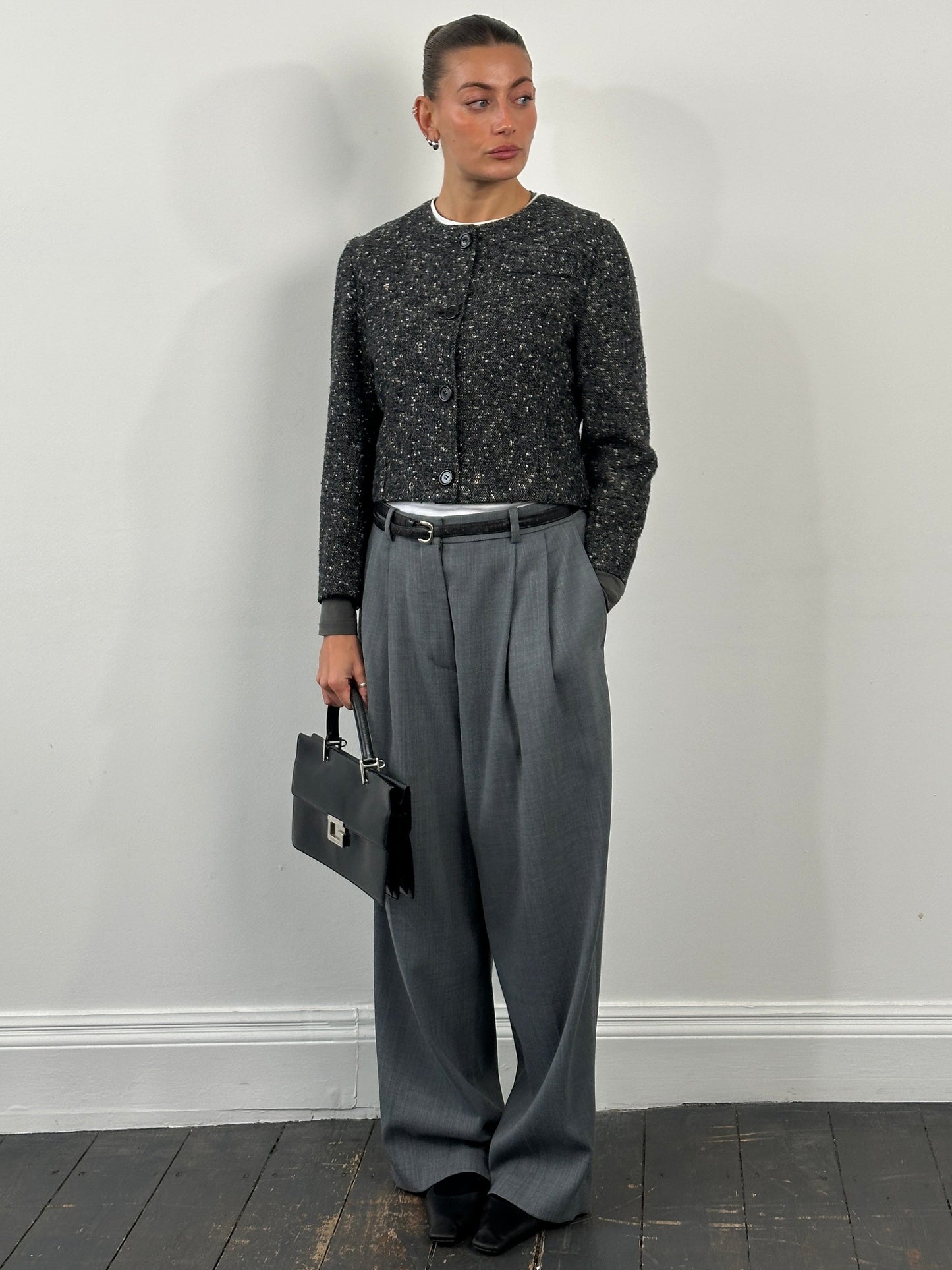 Italian Vintage 1990s Pure Wool Tailored Jacket - S/M