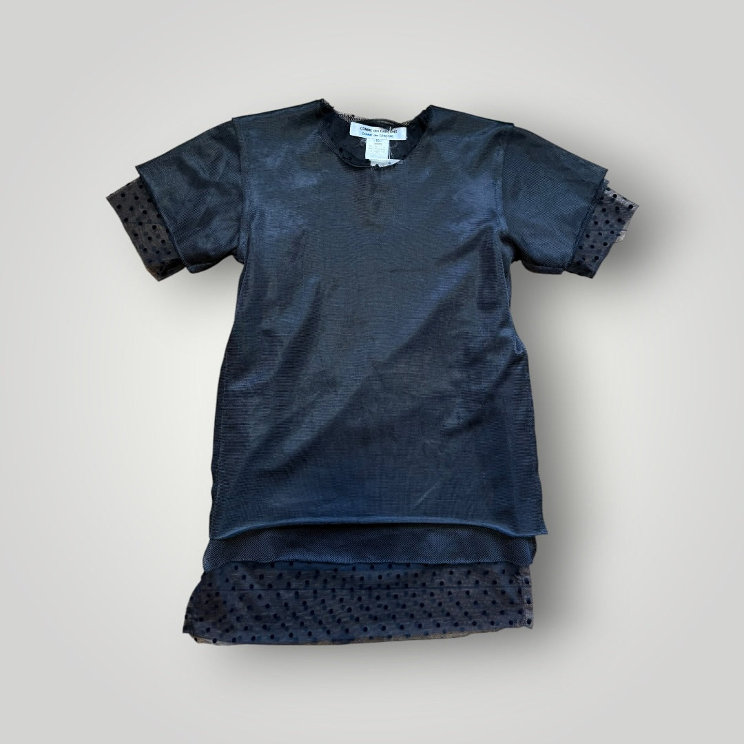 Comme des Garçons Duel Layer Mesh Top S | O/S, Black