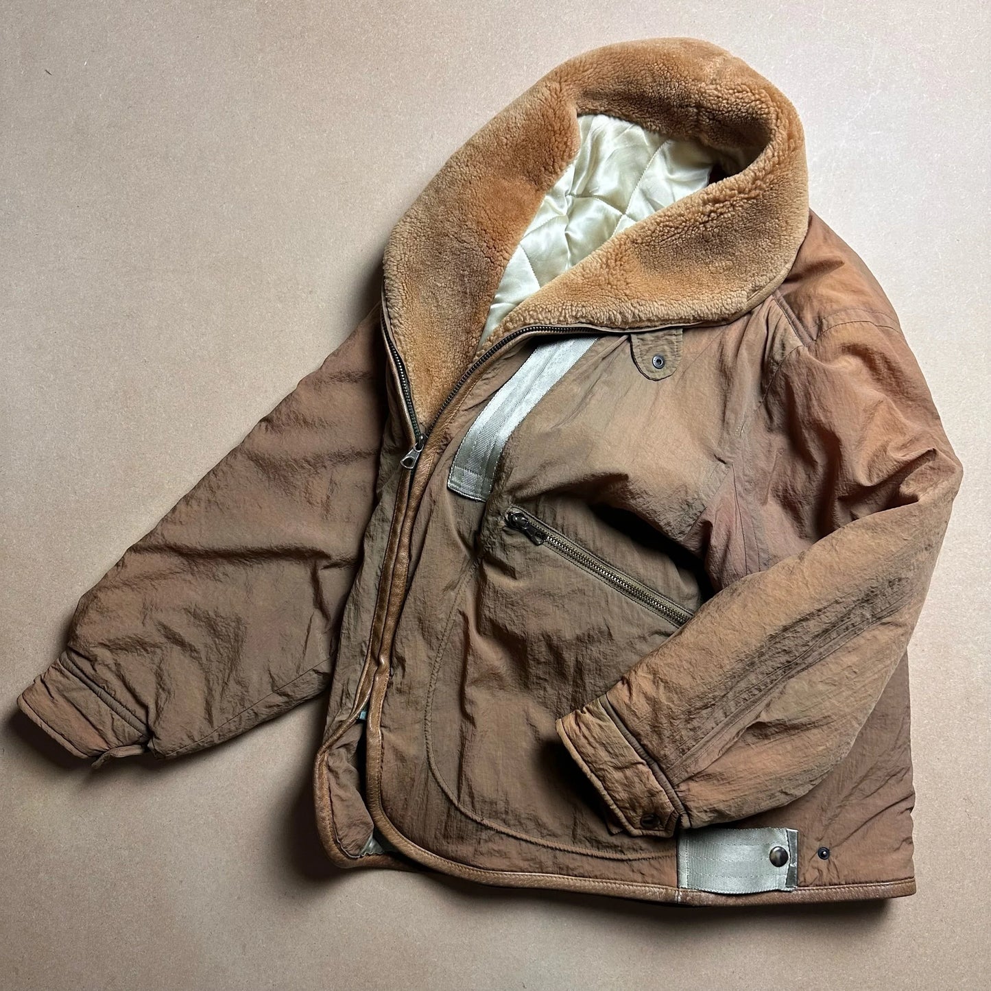 A/W 1983 C.P. COMPANY Japanese Nylon Shearling Collar Field Jacket
