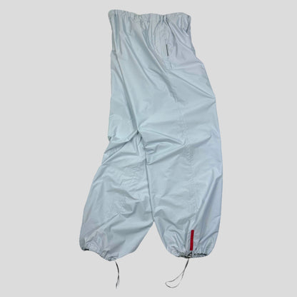 Prada Sport SS99 Baby Blue Nylon Baggy Trackpants - IT52