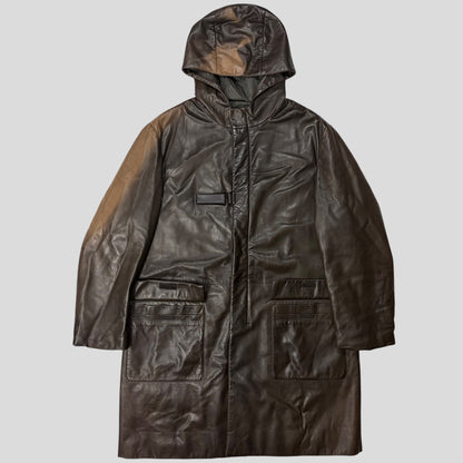 Prada Milano 1999 Runway Strap Detail Sunfade Trench Coat - IT54 | Default Title, Brown