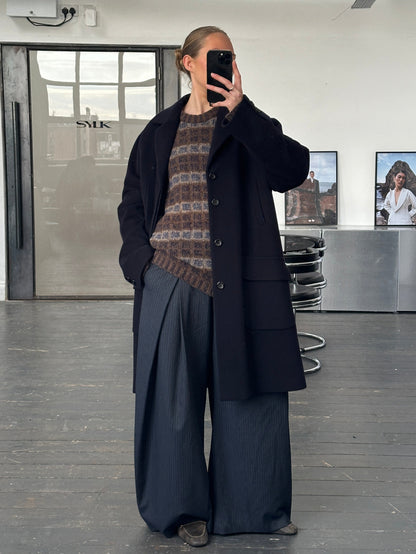 Vintage 1990s Wool Single Breasted Coat - XL/XXL