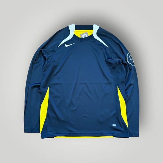 Nike Early 2000's Total 90 Long Sleeve Nylon T-shirt L