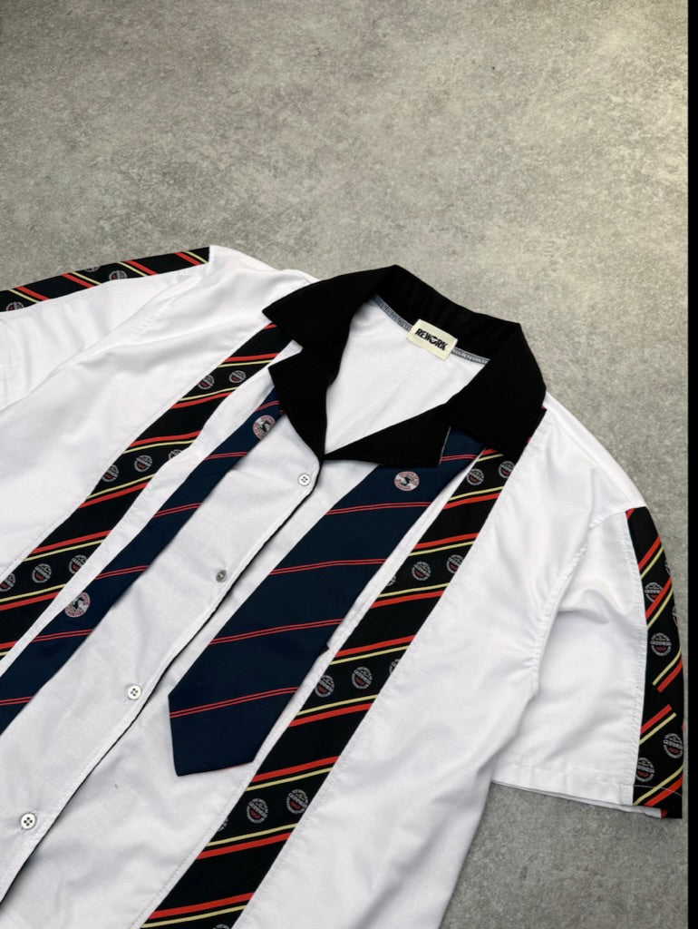 VT Rework: Guinness Tie Panelled Short Sleeves Shirt