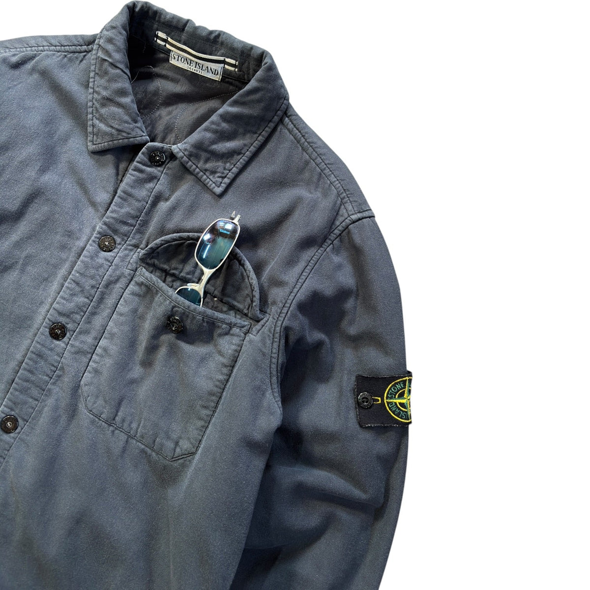 Stone Island 2011 Buttoned Overshirt L | Large, Navy