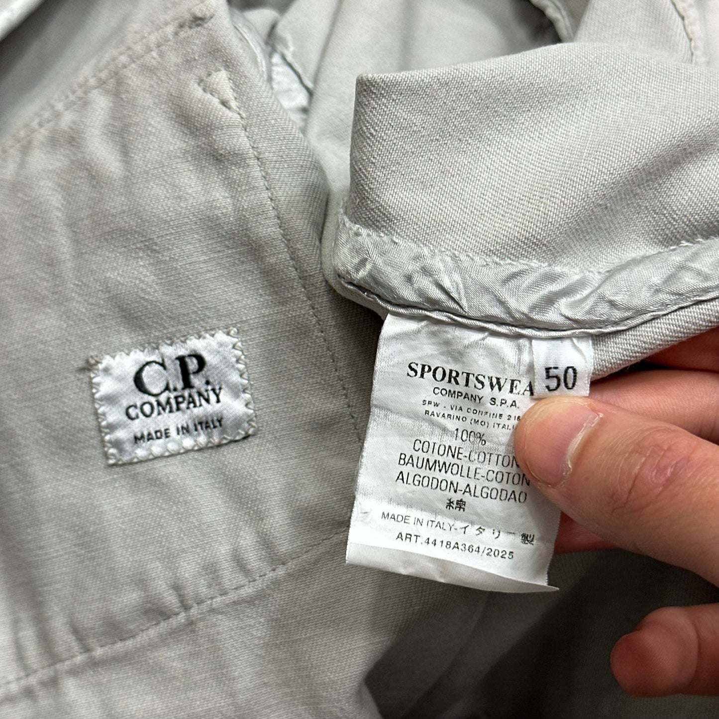 CP Company SS06 Grey Multipocket Cotton Work Jacket - IT50 | Default Title, Grey