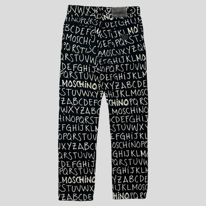 Moschino Jeans 00’s ABC Alphabet Black Jeans - 31 | Default Title, Multicoloured