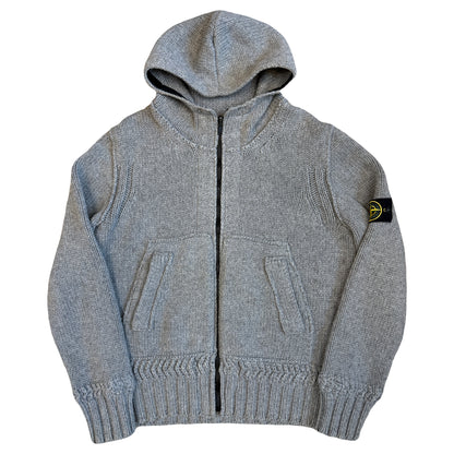 Stone Island AW/08 Heavy Knit Hoodie In Grey (M) | Medium, Grey
