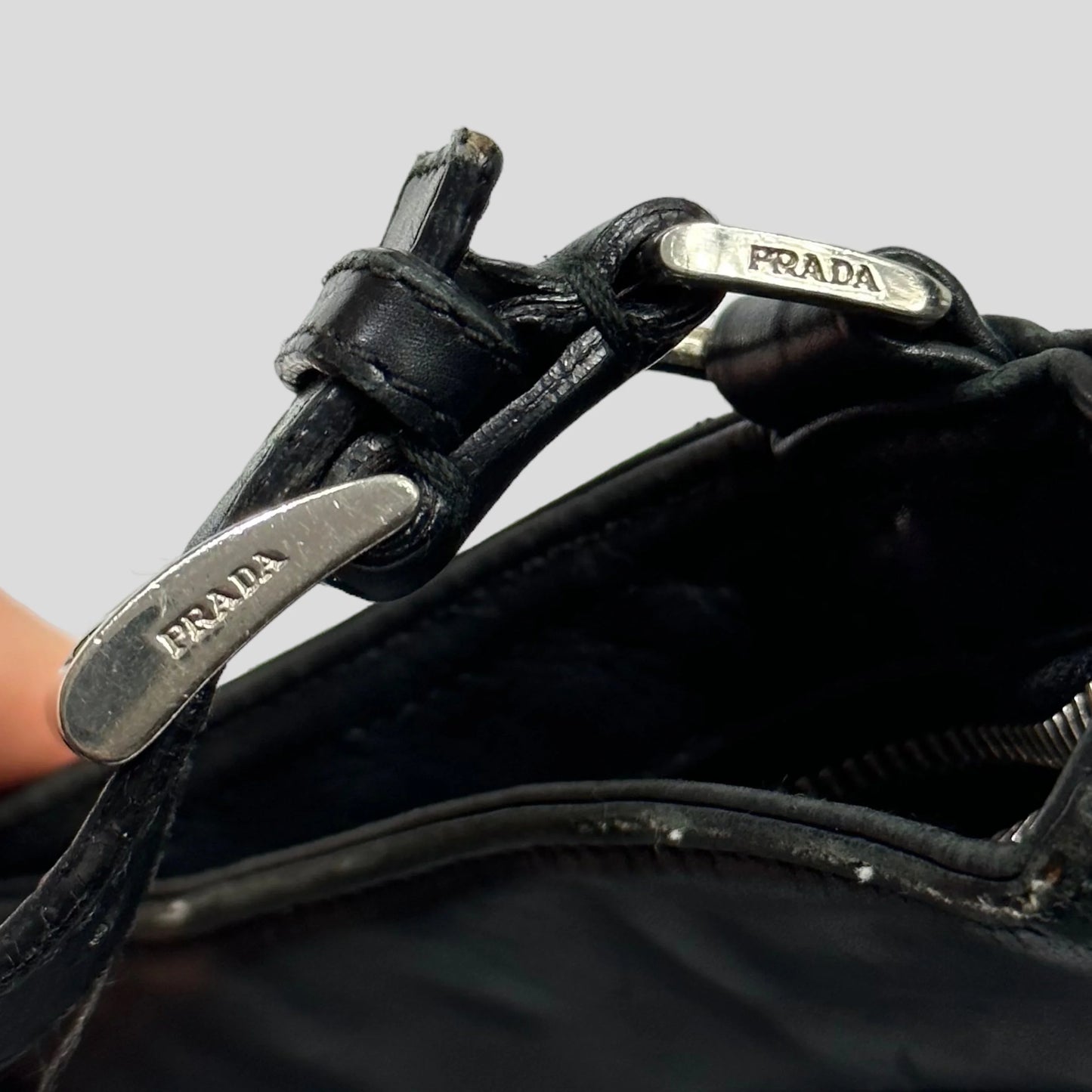 Prada Milano 00’s Nylon & Leather Crossbody Bag