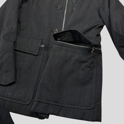 Prada Sport 00’s Technical Wool Sherpa Collar Overcoat - L | Default Title, Grey