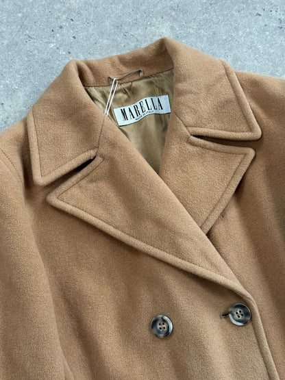 Marella 1990s Virgin Wool Double Breasted Coat - M