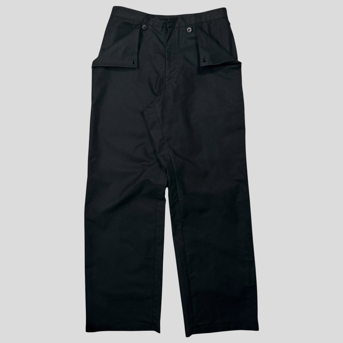 Miu Miu 1999 Modular Hip Pocket Co-nylon Carpenter Trousers - M/L | Default Title, Black