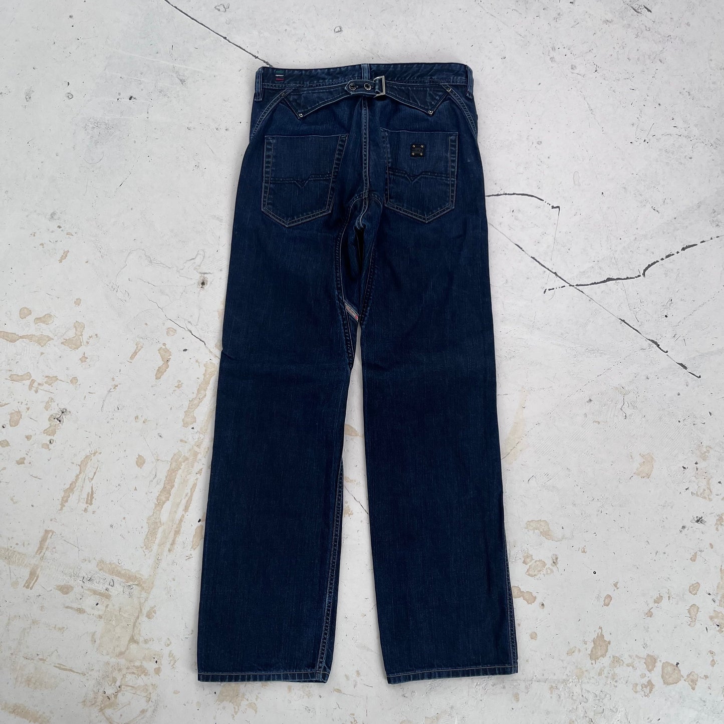2000s diesel buckle back jeans | Navy, Navy
