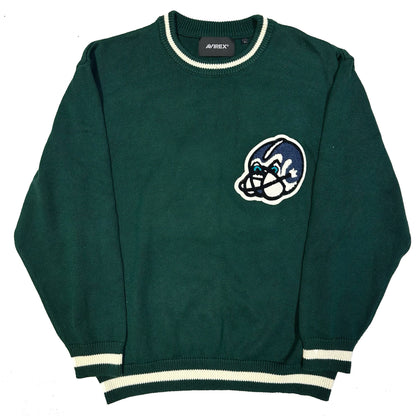 Avirex Cadet Knitted Sweatshirt In Green ( L )