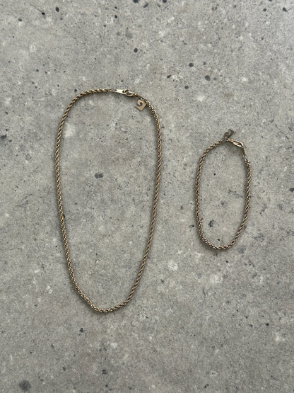 Pierre Cardin Gold Plated Necklace & Bracelet Chain Set