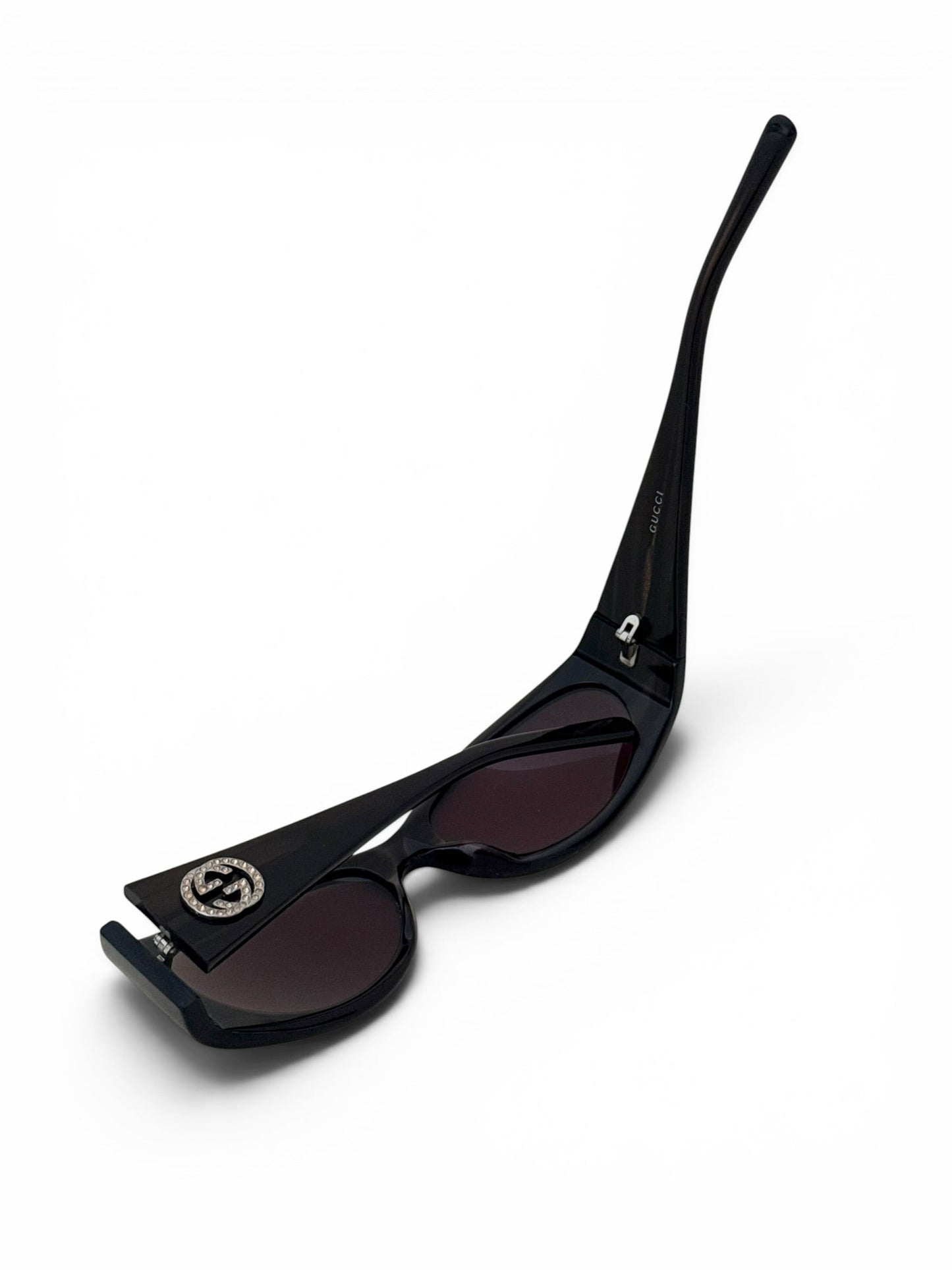 2000s Gucci GG Diamanté Sunglasses | O/S, Brown