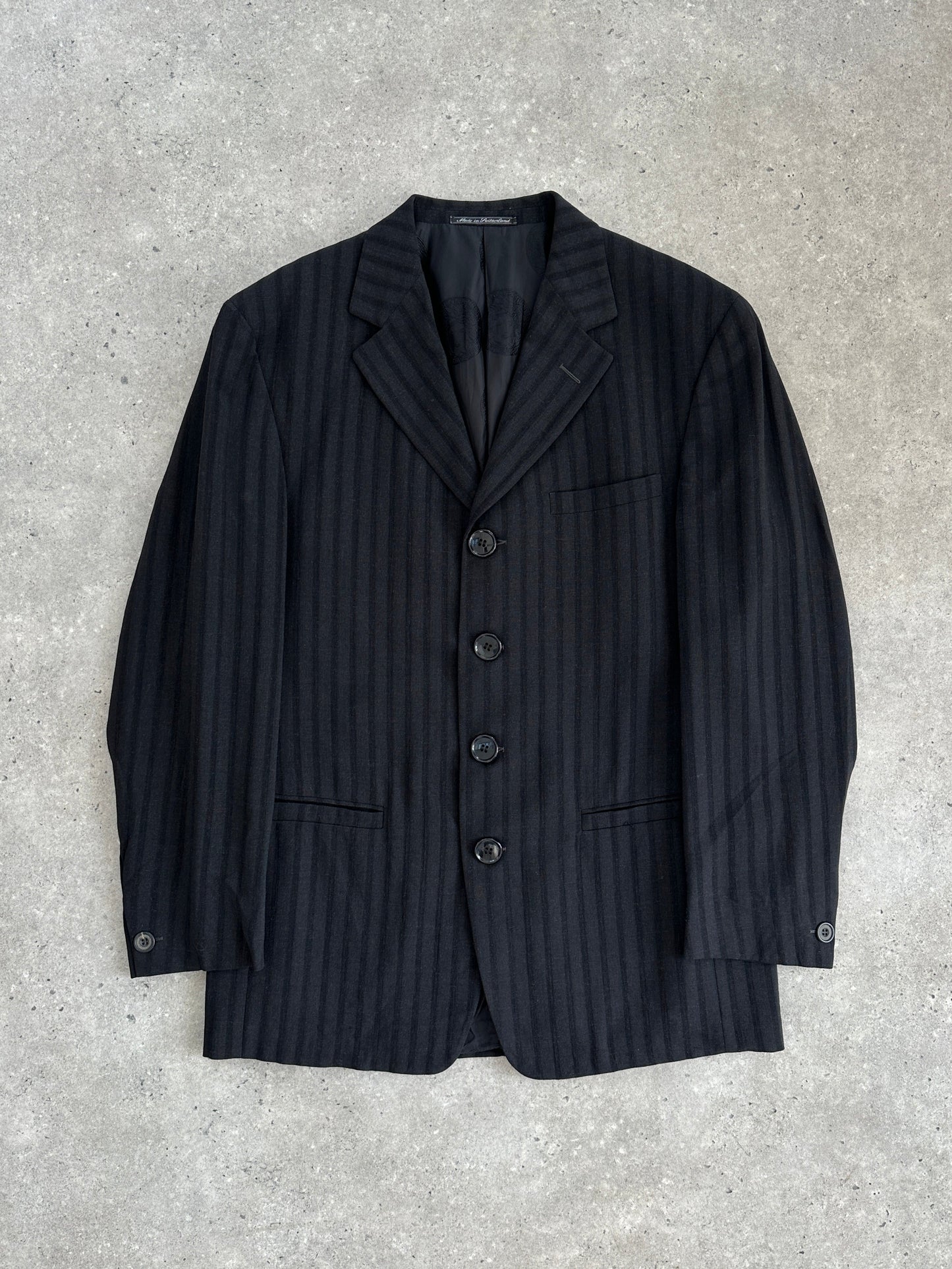 Gianni Versace Couture Stripe Single Breasted Blazer - 40R/L