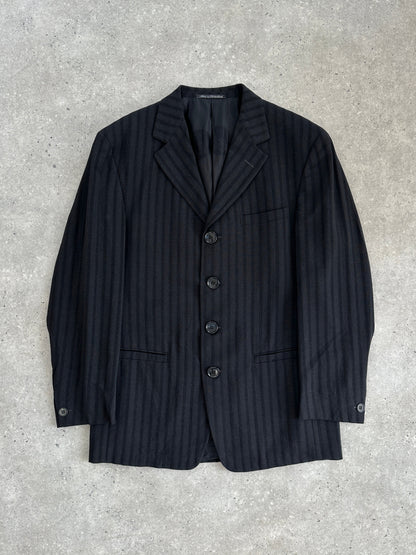 Gianni Versace Couture Stripe Single Breasted Blazer - 40R/L