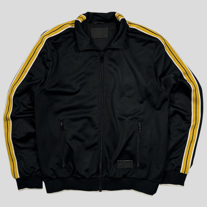 Prada 2018 Rubber Race Logo Striped Seam Track Jacket - L (M)