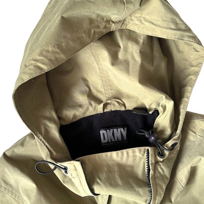 DKNY Beige Hooded Smock Jacket