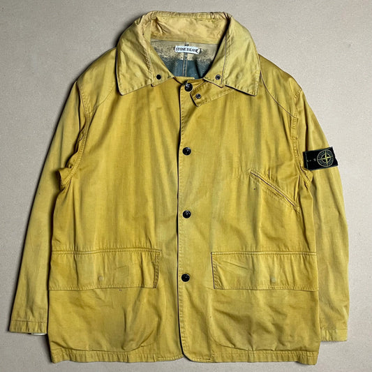 S/S 1990 Gold Yellow Hidden Reflective Collar Raso Gommato Safety Jacket